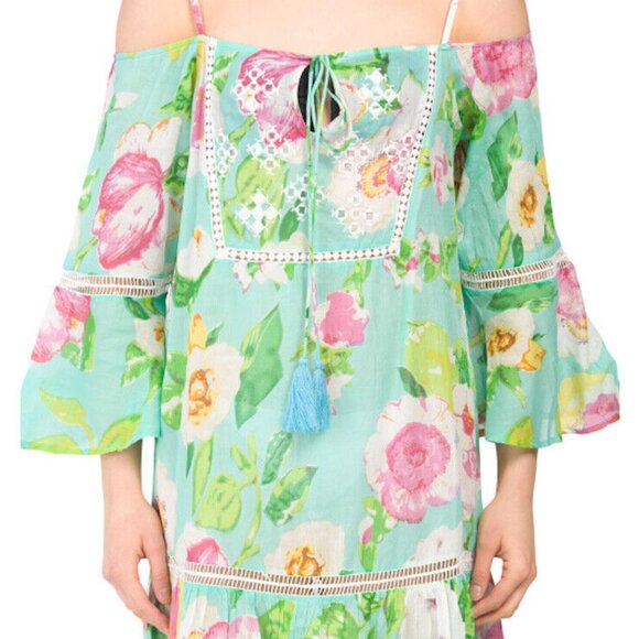 Debbie Katz Amari Multi Color Floral Short Dress Cover Up - NWT - Picture 3 of 11